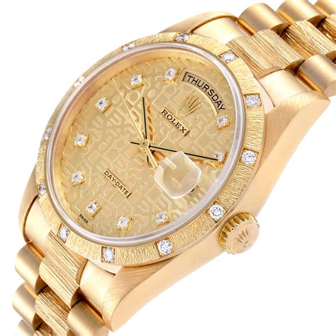 rolex president day date yellow gold|Rolex presidential 18k solid gold.